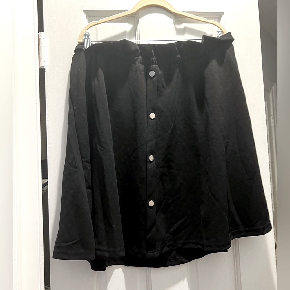 SHEIN Black Paperbag Mini Skirt 3X